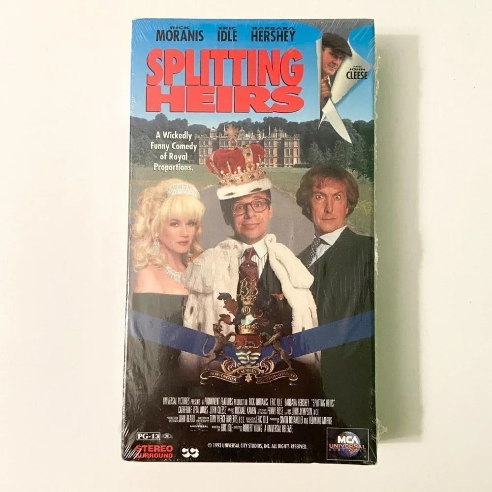 Splitting Heirs VHS Tape Movie Eric Idle John Cleese Rick Moranis Comedy Film